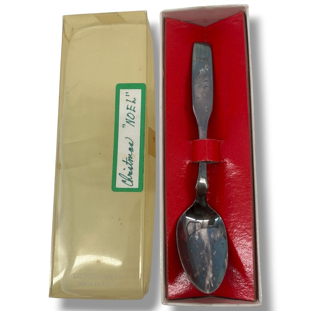 Oneida Silver plated Decorative Christmas Spoon Noel Unpolished
